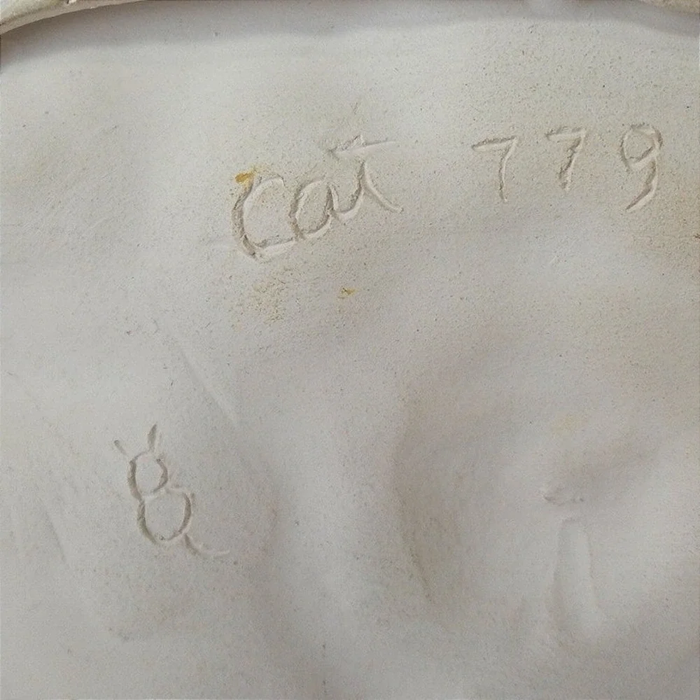 Vintage Ceramic Platter Floral Signed 1968 Floral Boho Cottagecore Vanity Tray